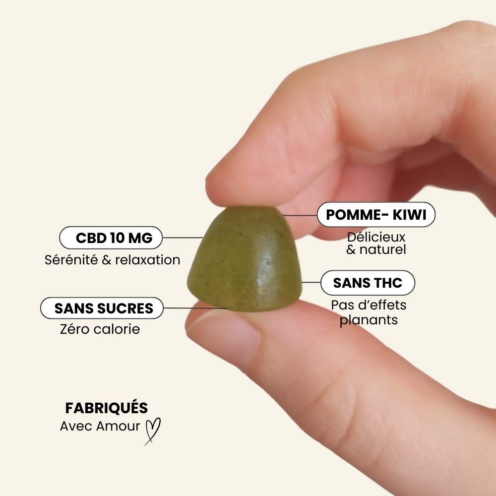 Pack gummies CBD pomme kiwi - Délicure